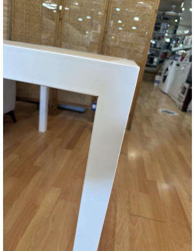 Mesa Camilla Rectangular Forja Blanca