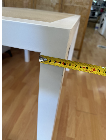 Mesa Camilla Rectangular Forja Blanca