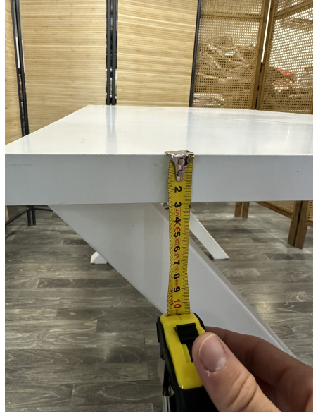 Conjunto Mesa Camilla Forja en forma de X - Color Blanco