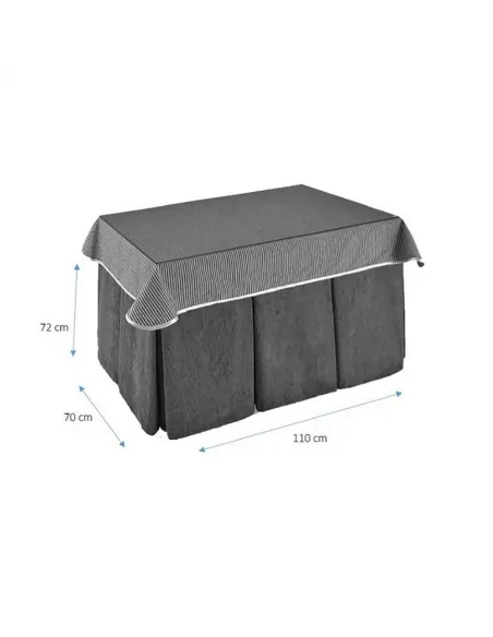 Conjunto básico 6 pliegues Gris