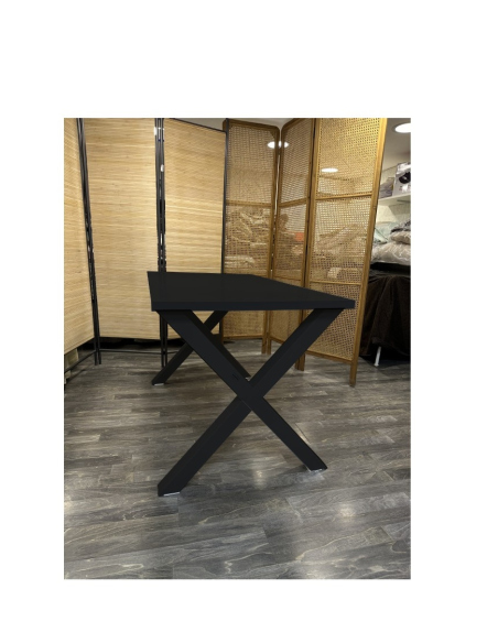 Conjunto Mesa Camilla Forja en forma de X - Color Negro