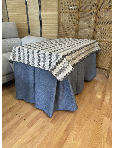 Conjunto Mesa Camilla Rectangular Forja Fina - Tarima Redonda - Convertible