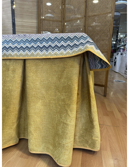 Conjunto Mesa Camilla Rectangular Forja Fina - Tarima Redonda - Convertible