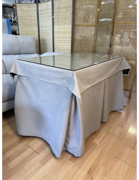 Conjunto Mesa Camilla Forja en forma de Z - Color Blanco