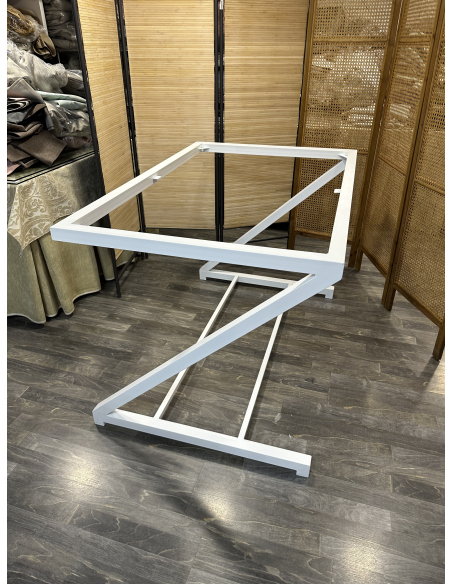 Conjunto Mesa Camilla Forja en forma de Z - Color Blanco