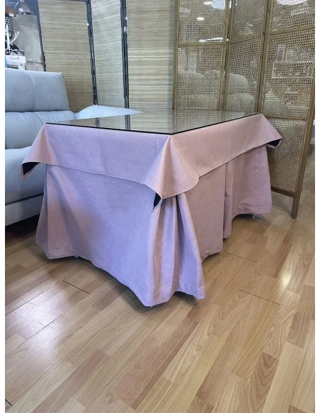 Conjunto Mesa Camilla Forja en forma de Z - Color Negro