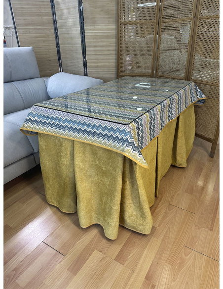 Conjunto Mesa Camilla Forja en forma de Z - Color Negro