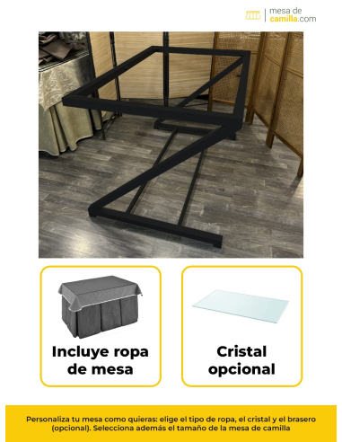 Conjunto Mesa Camilla Forja en forma...