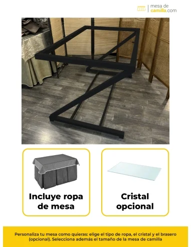 Conjunto Mesa Camilla Forja en forma... Conjunto Mesa Camilla Forja en forma...