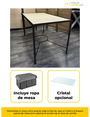 Conjunto Mesa Camilla Rectangular...