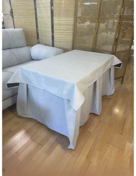 Conjunto Mesa Camilla Rectangular Forja Blanca