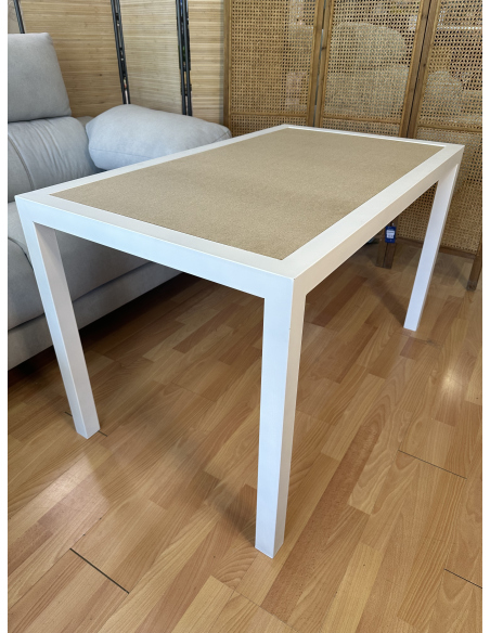 Conjunto Mesa Camilla Rectangular Forja Blanca