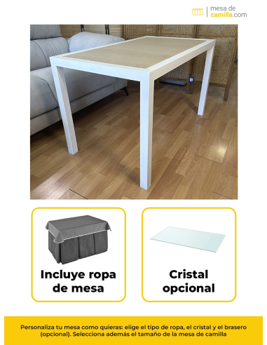 Conjunto Mesa Camilla Rectangular...