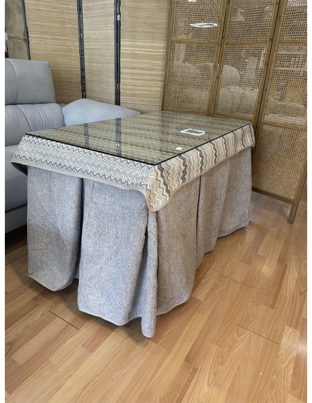 Conjunto Mesa Camilla Rectangular Forja Negra