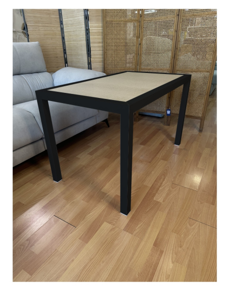 Conjunto Mesa Camilla Rectangular Forja Negra