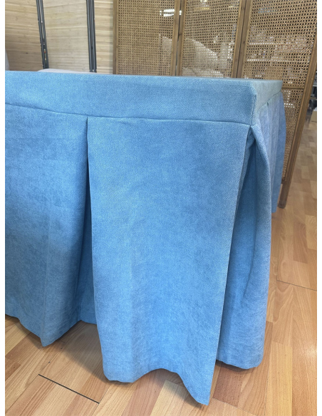 Conjunto Mesa Camilla Rectangular Forja Elevable Blanca