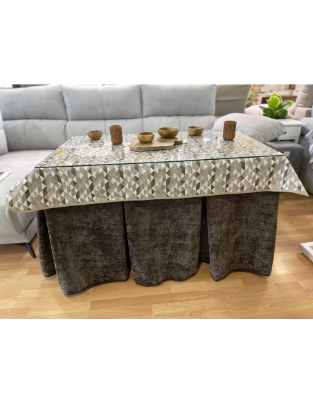 Conjunto Completo Tejido Rústico Terciopelo Elegante Extragrueso color Chocolate