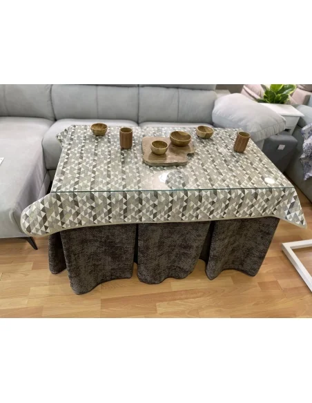 Conjunto Completo Tejido Rústico Terciopelo Elegante Extragrueso color Chocolate