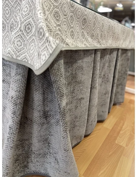 Conjunto Completo Tejido Rústico Terciopelo Elegante Extragrueso color Gris