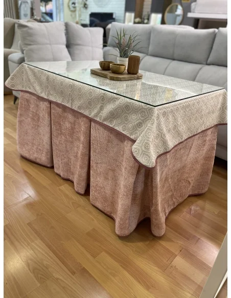 Conjunto Completo Tejido Rústico Terciopelo Elegante Extragrueso color Rosa