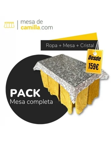 Mesacamilla rectangular completa