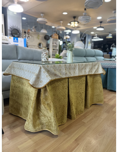 Ropa de Mesa Camilla Tejido Rústico...