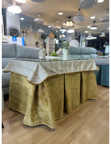 Ropa de Mesa Camilla Tejido Rústico...