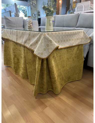 Ropa de Mesa Camilla Tejido Rústico...