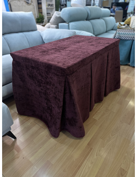 Conjunto Completo Tejido Rústico Terciopelo Elegante Extragrueso color Vino