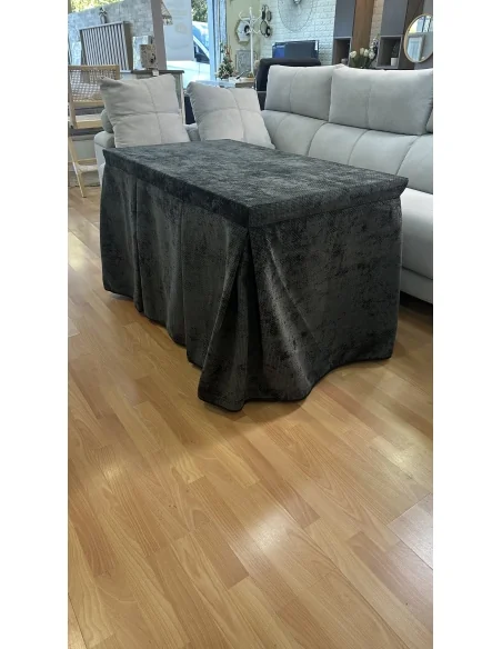 Conjunto Completo Tejido Rústico Terciopelo Elegante Extragrueso color Negro