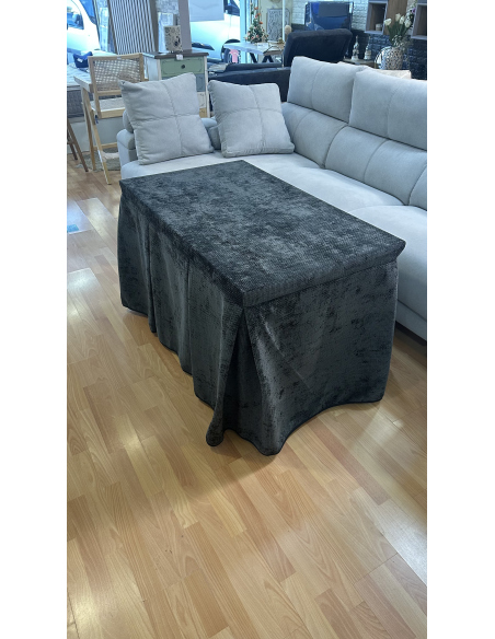 Conjunto Completo Tejido Rústico Terciopelo Elegante Extragrueso color Negro