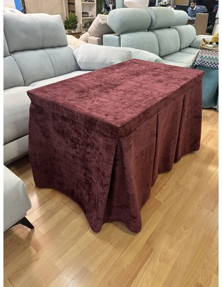 Conjunto Completo Tejido Rústico Terciopelo Elegante Extragrueso color Vino