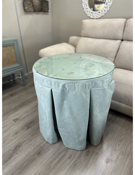 Ropa redonda de mesa camilla Antimanchas color Verde