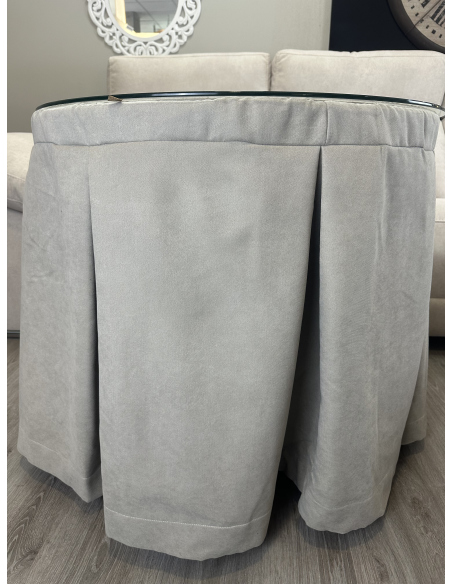 Ropa redonda de mesa camilla Antimanchas color Beige