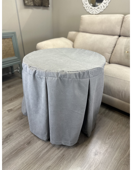 Ropa redonda de mesa camilla Antimanchas color Gris