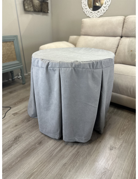 Ropa redonda de mesa camilla Antimanchas color Gris
