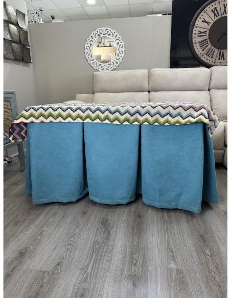 Ropa de Mesa Camilla Antimanchas Aterciopelada Triple Grueso Reforzada 10 pliegues Kumar Verde con Tapete Libélula