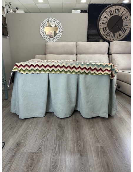 Ropa de Mesa Camilla Antimanchas Aterciopelada Triple Grueso Reforzada 10 pliegues Kumar Agua con Tapete Libélula