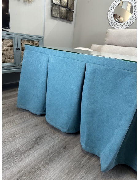 Ropa de Mesa Camilla Antimanchas Aterciopelada Triple Grueso Reforzada 10 pliegues profundos Kumar Verde