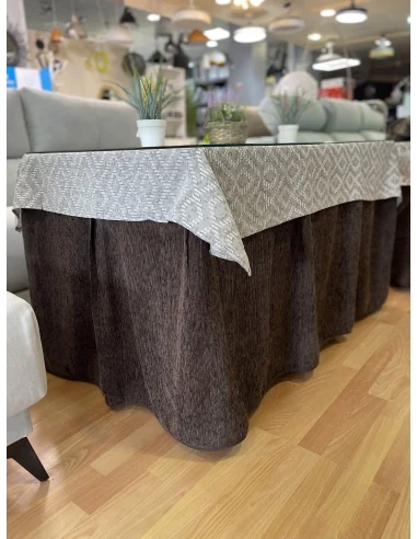 Pack Mesa, Cristal y Ropa Chenilla 8...