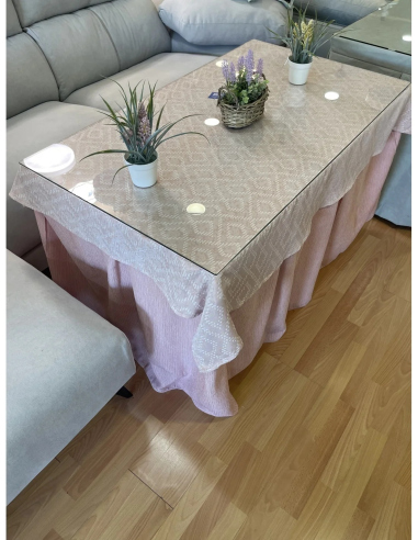 Pack Mesa, Cristal y Ropa Chenilla 8...