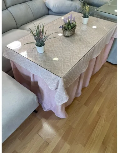 Pack Mesa, Cristal y Ropa Chenilla 8...