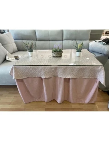 Pack Mesa, Cristal y Ropa Chenilla 8...