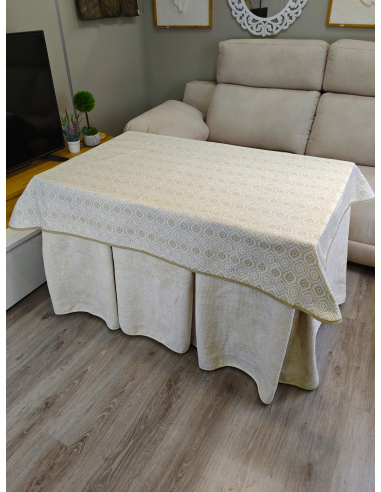 Ropa de Mesa Camilla Tejido Rústico...
