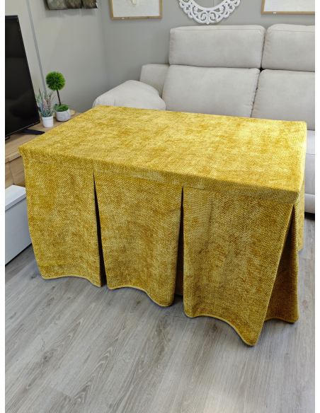 Pack Ropa de Mesa Camilla Tejido Rústico Terciopelo Elegante Extragrueso Varias Medidas