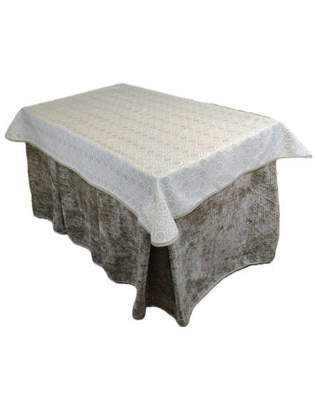 Pack Ropa de Mesa Camilla Tejido Rústico Terciopelo Elegante Extragrueso Varias Medidas