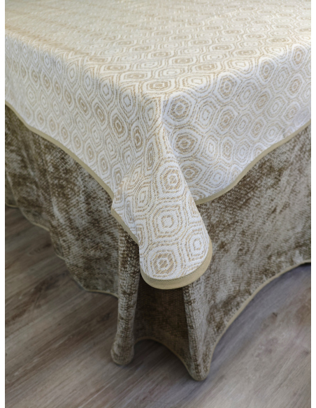 Pack Ropa de Mesa Camilla Tejido Rústico Terciopelo Elegante Extragrueso Varias Medidas