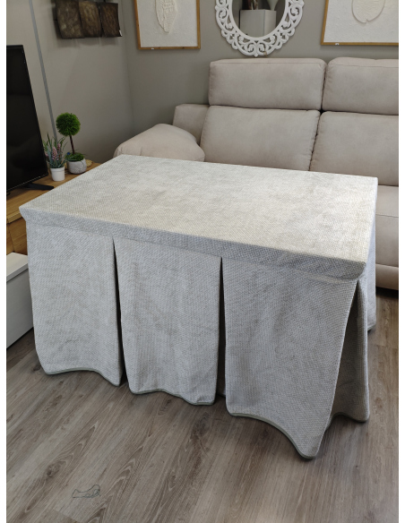 Pack Ropa de Mesa Camilla Tejido Rústico Terciopelo Elegante Extragrueso Varias Medidas