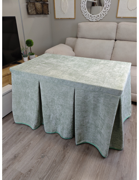 Pack Ropa de Mesa Camilla Tejido Rústico Terciopelo Elegante Extragrueso Varias Medidas