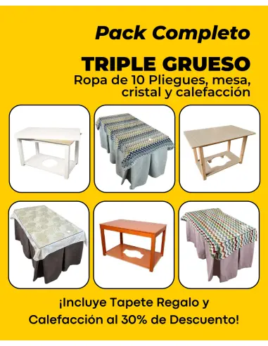 Pack Varios Colores - Triple Grueso Antimanchas 10 Pliegues con Tapete Deluxe de Regalo
